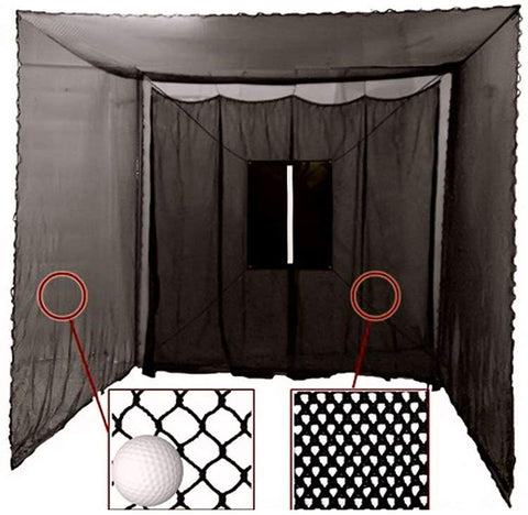 Oakestry 10x10x10 Masters Golf UV Treated Net and Archery Netting Baffle with Golf Net Target