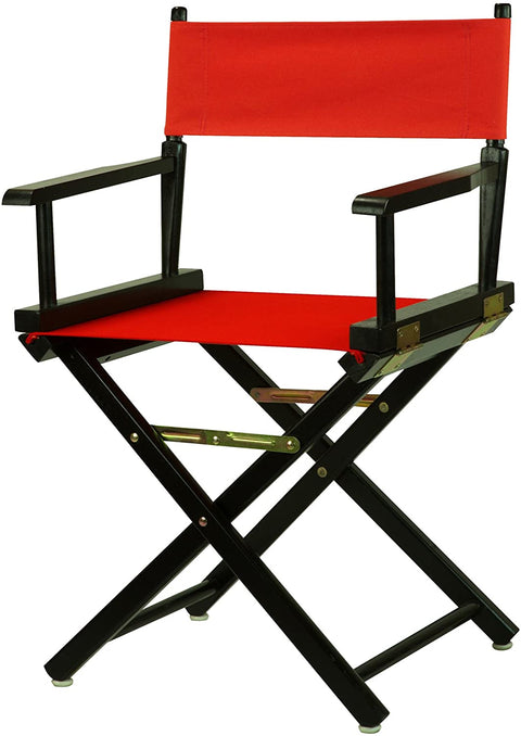 18 Directors Chair Black Frame-Red Canvas