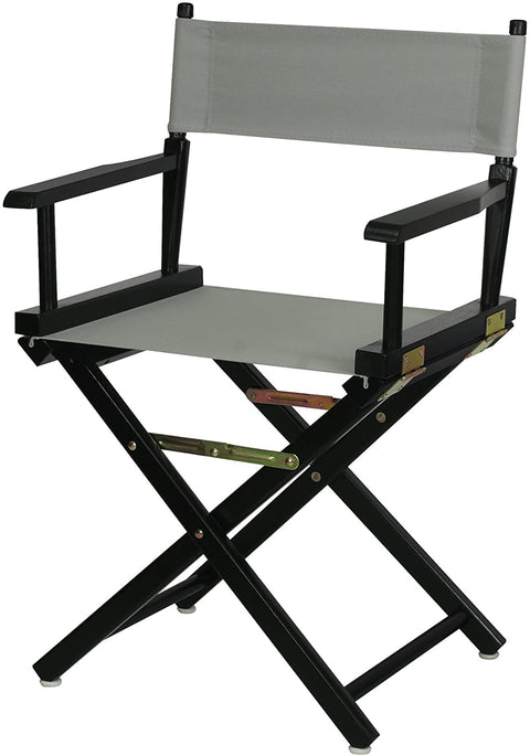18 Directors Chair Black Frame-Gray Canvas