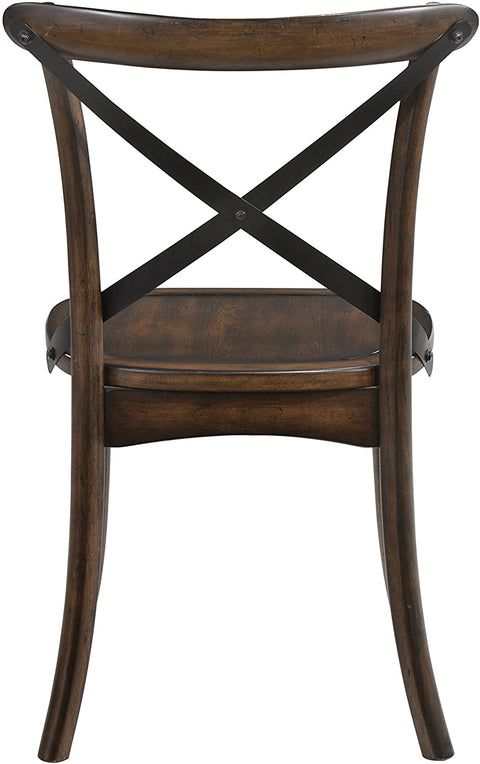 Oakestry 73032 Kaelyn Dark Oak Side Chair (Set of 2)