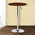 Oakestry Bentley Adjustable Pub Tables with Walnut Wood Finish Wood and Chrome Finish