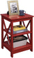 Oakestry Oxford End Table, Cranberry Red