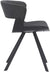 Oakestry Ulric Wood and Metal Modern Dining Room Accent Chair, 18&#34; Seat Height, Charcoal/Black