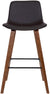 Oakestry Maddie Faux Leather Barstool, 26&#34; Counter Height, Brown