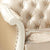 Oakestry Chantelle Rose Gold and Pearl White Sofa with 3 Pillows
