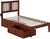 Oakestry Tahoe Island Turbo Charger and Bed Drawers, Twin, Walnut