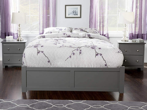 Oakestry Concord Platform 2 Urban Bed Drawers, Queen, Grey