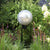 Oakestry G12-S-C Gazing Globe Decorative Gazing Globe Ball Glass Mirror Polished Hollow Reflective Garden Sphere for Home Garden Lawn Outdoor and Yard, 12 Inch,Silver