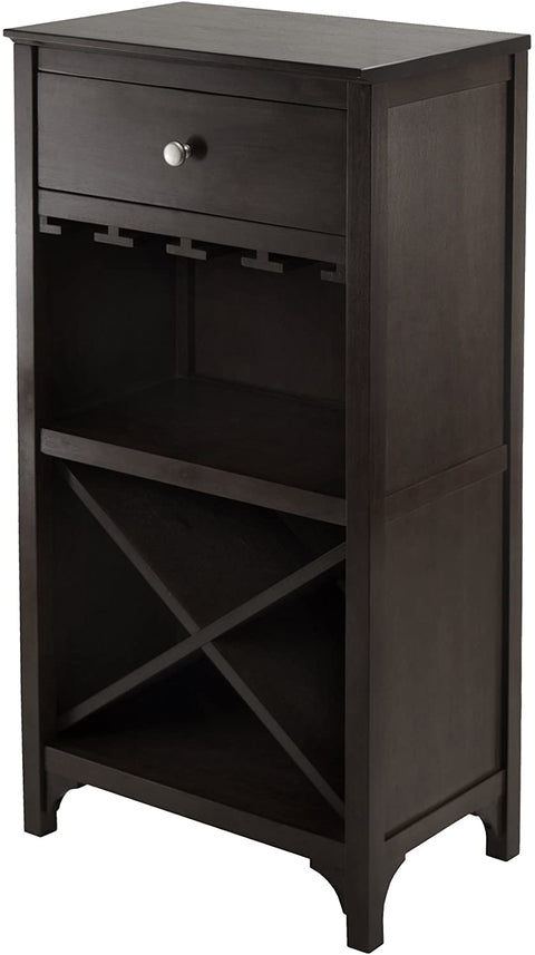 Oakestry 3-Piece Ancona Wine Cabinet Modular Set, Black