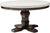 Oakestry Nolan Dining Table w/Pedestal - - White Marble &amp; Salvage Dark Oak