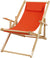 Oakestry Adjustable Sling Chair Natural Frame, Orange Canvas