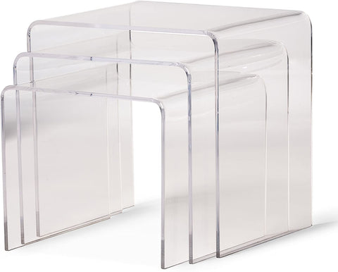 Oakestry Acrylic Nesting Tables, Clear