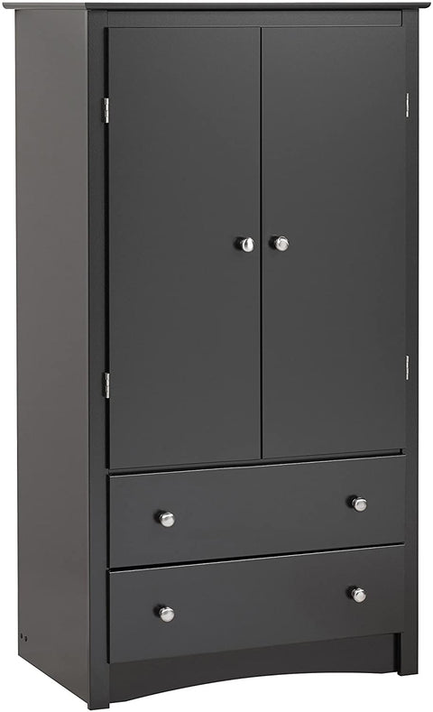 Oakestry Black Sonoma 2 Door Armoire