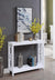 Oakestry Town Square Console Table with Shelf, White