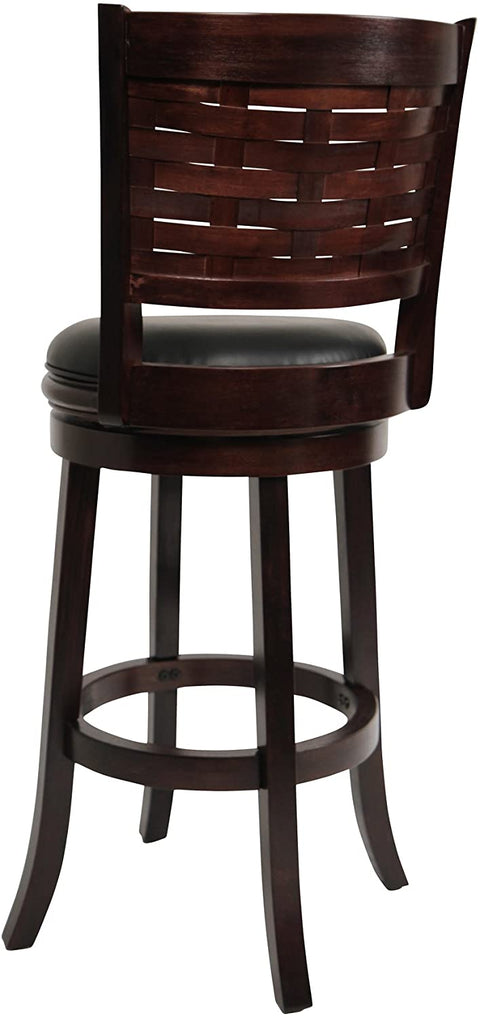 Oakestry Sumatra Bar Height Swivel Stool, 29-Inch, Cappuccino