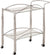 Oakestry Serving Cart with Mirrored Bottom Shelf and Casters, Chrome and Clear