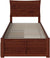 Oakestry Metro Platform Bed with 2 Urban Bed Drawers, Twin XL, Walnut
