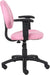 Oakestry Perfect Posture Delux Microfiber Task Chair with Adjustable Arms in Pink