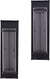 Oakestry Metal Pillar Candle Sconces with Glass Inserts - A Wrought Iron Rectangle Wall Accent (Set of 2), Black