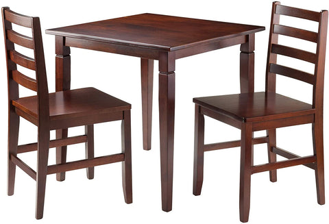 Oakestry Kingstate Dinning Table with 2 Hamilton Ladder Back Chairs, Brown