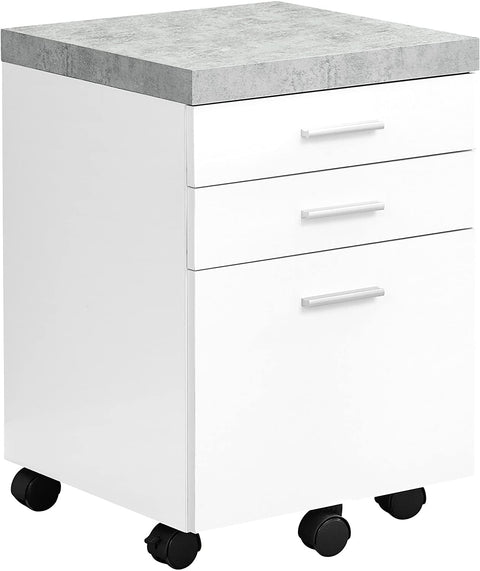 Oakestry 3 Drawer File Cabinet - Filing Cabinet (White)