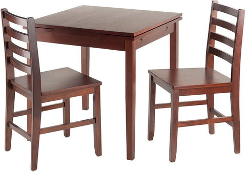 Oakestry Pulman 3 Piece Set Extension Table with Ladder Back Chairs