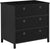 Oakestry Foldable Furniture 3 Drawer Dresser, 31&#34; x 31&#34; x 19&#34;, Black