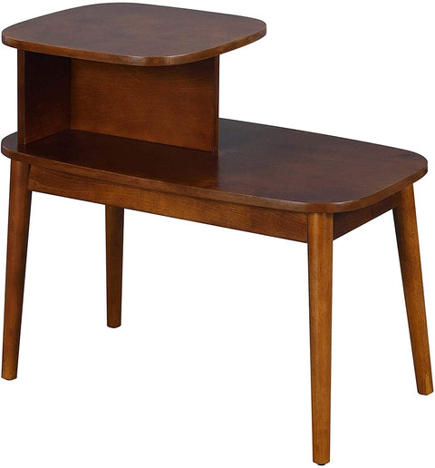Oakestry Maxwell Mid Century End Table, Espresso