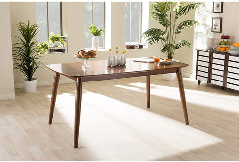 Oakestry Flora Mid-Century Modern Dining Table Oak Medium Brown/Mid-Century
