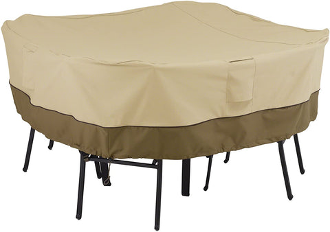 Oakestry Veranda Water-Resistant 66 Inch Square Patio Table &amp; Chair Set Cover