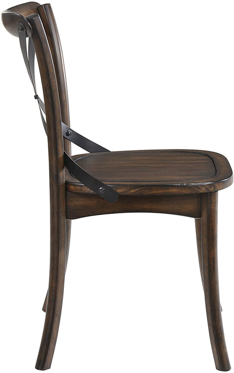 Oakestry 73032 Kaelyn Dark Oak Side Chair (Set of 2)