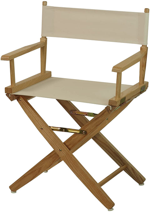 Oakestry Extra-Wide Premium 18&#34; Director&#39;s Chair Natural Frame with Natural Canvas