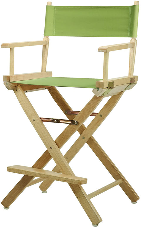 24 Directors Chair Natural Frame-Lime Green Canvas