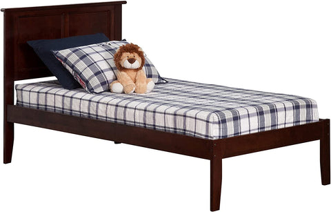 AFI Madison Platform Bed with Open Footboard and Turbo Charger, Twin, Walnut