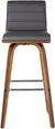 Oakestry Vienna Brown Size Color Options Kitchen and Dining Counter Height Barstool, 26&#34; Bar, Grey/Walnut