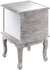 Oakestry Gold Coast Victoria Mirrored End Table, Mirror / Weathered Gray