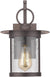 Oakestry CH22047RB12-OD1 Bronze 12&#34; Height Transitional 1 Light Rubbed Outdoor Wall Sconce, 12.2 x 8.07 x 9.84