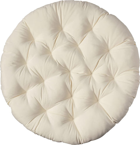 Oakestry Solid Twill Papasan Chair Cushion, 44&#34; x 6&#34; x 44&#34;, Natural