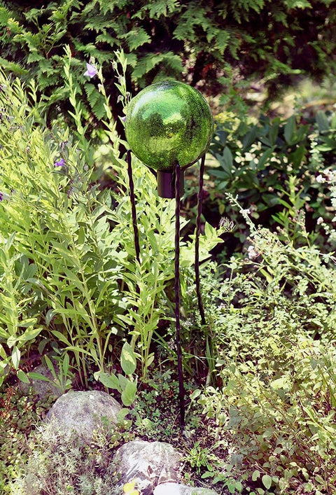 Oakestry Gazing Globe Ball Stand, 31-Inch H Spiked