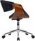 Oakestry Geneva Office Chair in Black Faux Leather and Chrome Finish