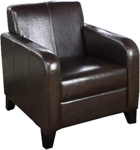 Oakestry 1400 Faux Leather Club Chair, 23x30x32, Brown