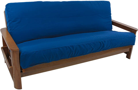 Oakestry Solid Twill Full Size Futon Covers in Royal Blue-8&#34; Full - 8&#34; Full