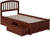 Oakestry Richmond Platform Bed with 2 Urban Bed Drawers, Twin XL, Walnut