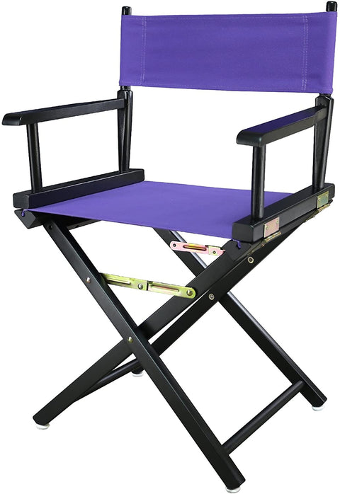 18 Directors Chair Black Frame-Purple Canvas
