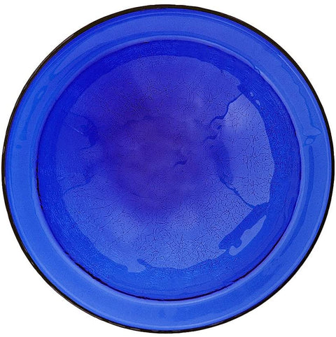 Oakestry Crackle Glass Bowl, 12-in, Cobalt Blue
