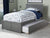 Oakestry Nantucket Platform Bed with Footboard and Turbo Charger with Twin Extra Long Trundle, Grey