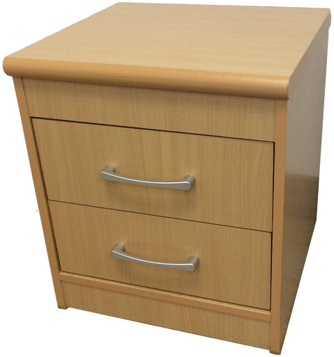 Hodedah 2-Drawer Nightstand in Beech