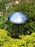 Oakestry Glass Toadstool Mushroom Gazing Ball, Blue Lapis