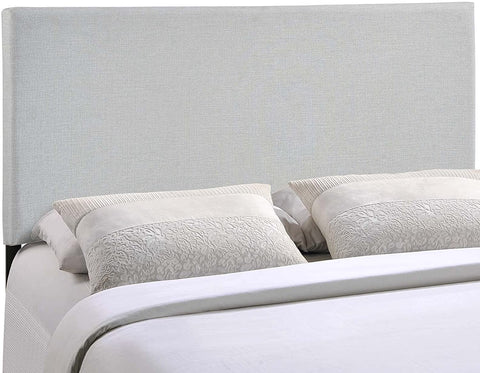 Oakestry Region Linen Fabric Upholstered King Headboard in Gray