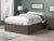Oakestry Concord Platform Bed with Twin Size Urban Trundle, Full, in Grey